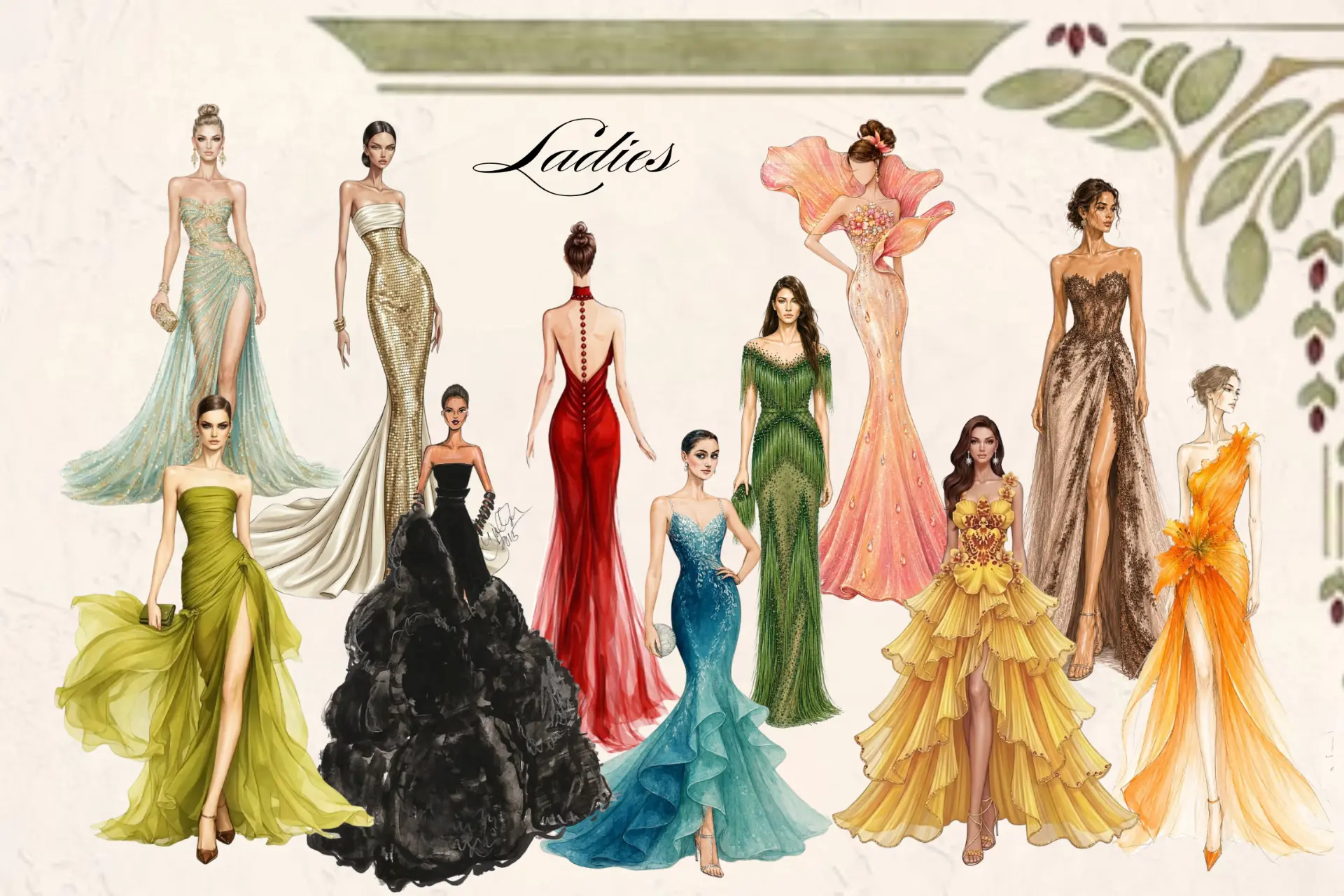 Dresscode moodboard — Ladies